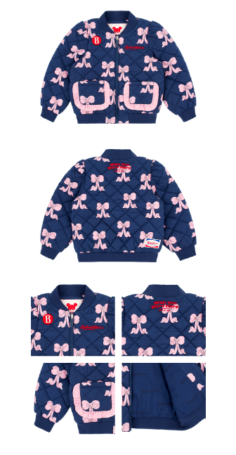 BEBE DE PINO All over puff ribbon padding jumper