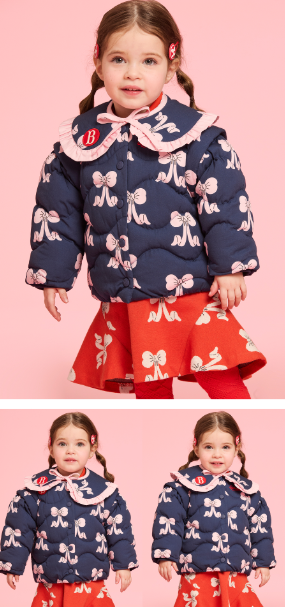 BEBE DE PINO All over puff ribbon baby frill collar jacket