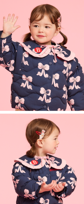 BEBE DE PINO All over puff ribbon baby frill collar jacket