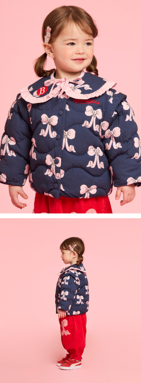 BEBE DE PINO All over puff ribbon baby frill collar jacket