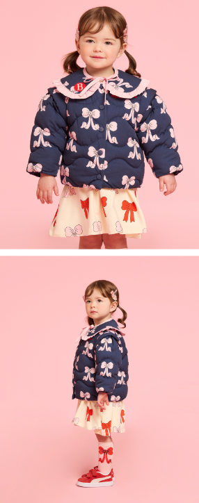 BEBE DE PINO All over puff ribbon baby frill collar jacket