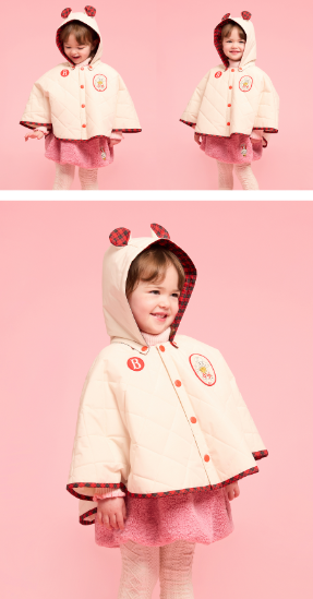 BEBE DE PINO Jenny baby quilted cape