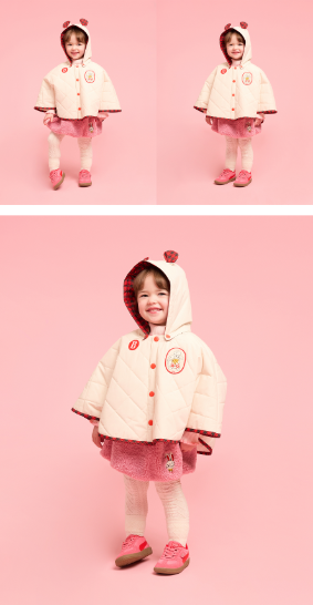 BEBE DE PINO Jenny baby quilted cape