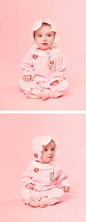 BEBE DE PINO Ribbon bunny newborn velour overall set