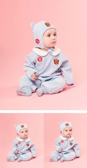 BEBE DE PINO Play bear newborn velour overall set