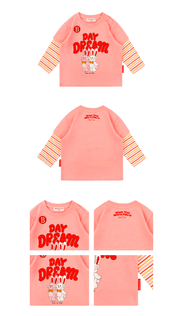 BEBE DE PINO Twin bunny baby layered tee