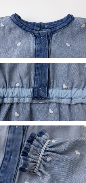 I LOVE J Poppy heart denim dress