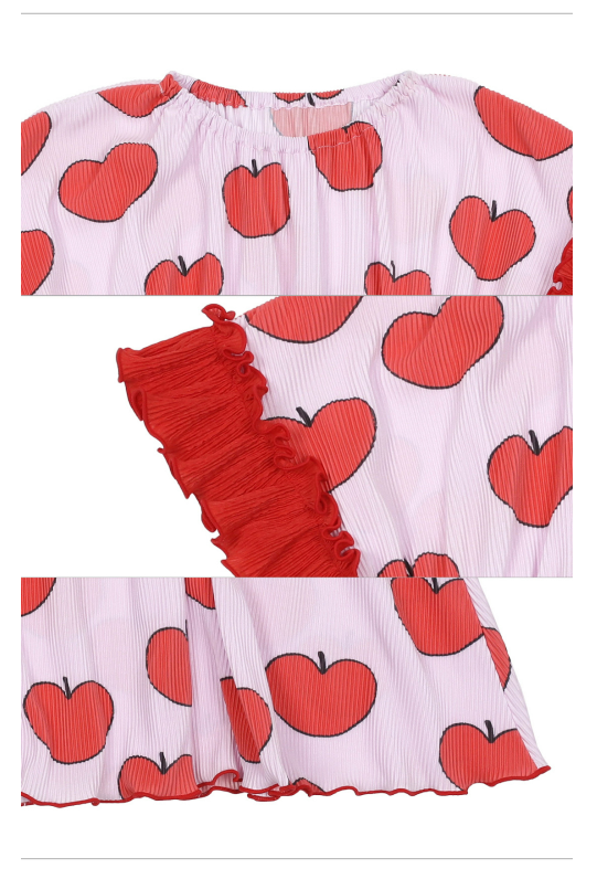 BEBEBEBE heart apple pleats dress