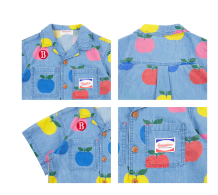 BEBE DE PINO All over apple denim shirt