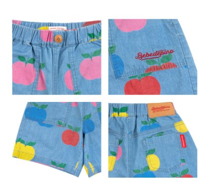 BEBE DE PINO All over apple denim pants