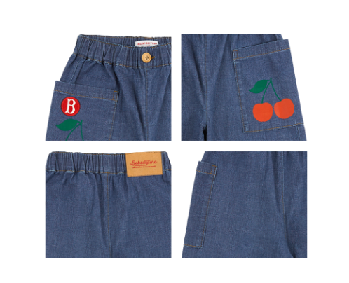 BEBE DE PINO Cherry tapered fit denim pants