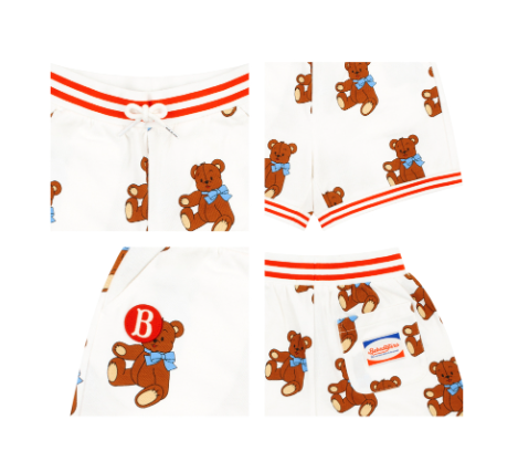 BEBE DE PINO All over rosie bear short pants