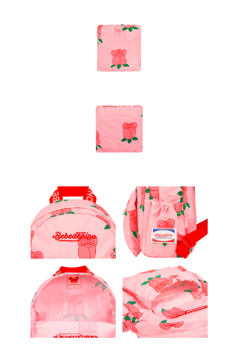 BEBE DE PINO All over rose packable backpack
