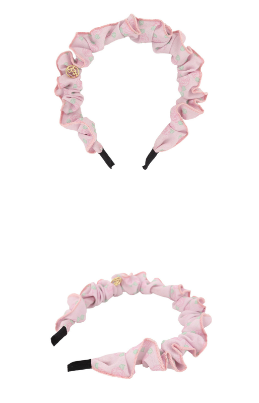 BEBEBEBE SUMMER Cream Rose frill headband