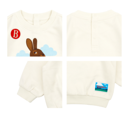 BEBE DE PINO Rabbit baby sweatshirt