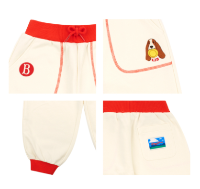 BEBE DE PINO Heros color block cover stitch sweatpants