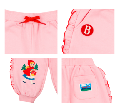 BEBE DE PINO Forest girl frill sweatpants