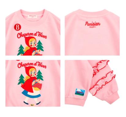 BEBE DE PINO Forest girl frill sweatshirt