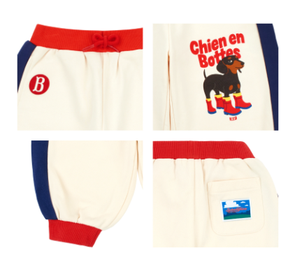 BEBE DE PINO Doberman color block sweatpants