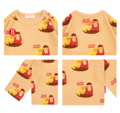 BEBE DE PINO All over parisien friends long sleeve tee