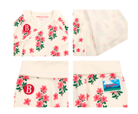 BEBE DE PINO All over azalea newborn set