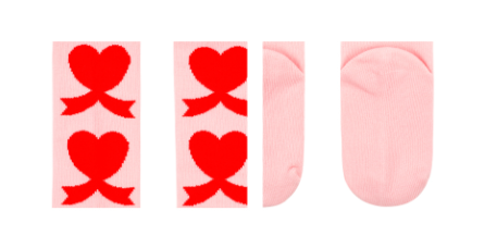 BEBE DE PINO Heart ribbon knee socks