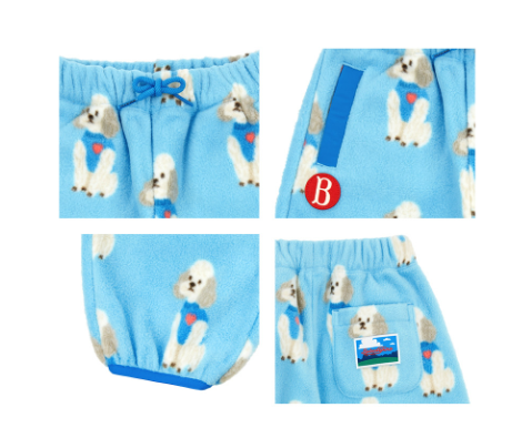 BEBE DE PINO All over poodle fleece sweatpants
