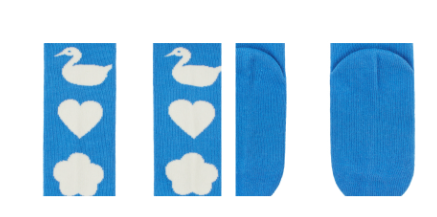 BEBE DE PINO Blue duck knee socks