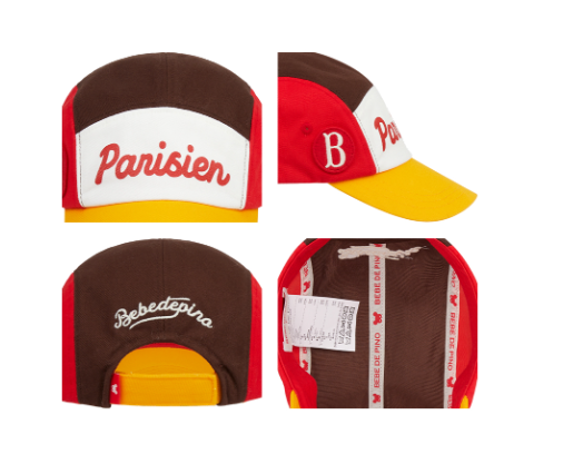 BEBE DE PINO Parisien color block camp cap