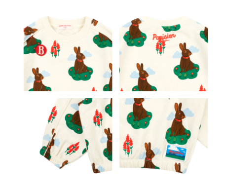 BEBE DE PINO All over rabbit sweatshirt