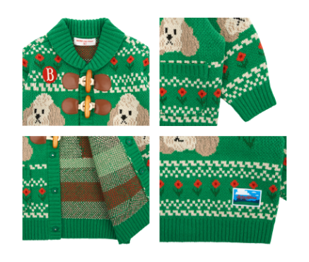 BEBE DE PINO Poodle sweater cowichan cardigan