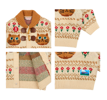 BEBE DE PINO Aloha cat sweater cowichan cardigan
