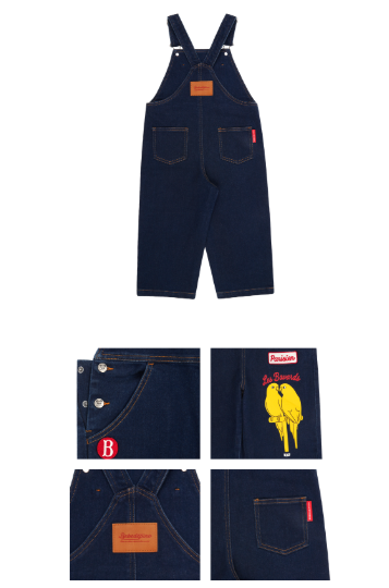 BEBE DE PINO Parrot Denim Overalls