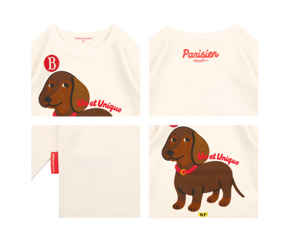 BEBE DE PINO Dachshund baby long sleeve tee