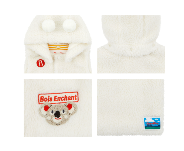 BEBE DE PINO Baby Koala Tumble Fur Hooded Vest