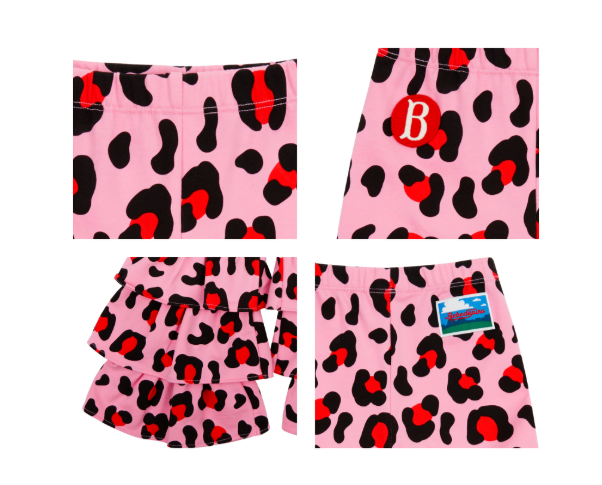 BEBE DE PINO All over leopard ruffle sweatpants