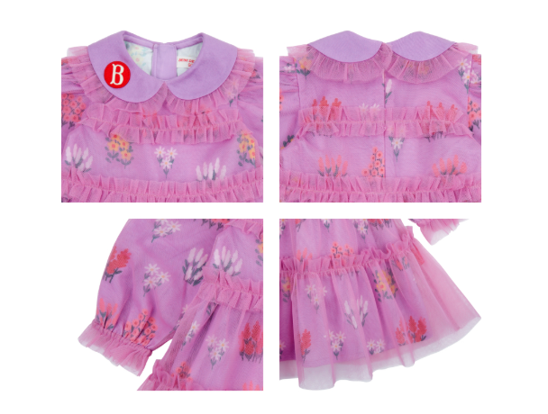 BEBE DE PINO All over flower garden baby tutu frill dress