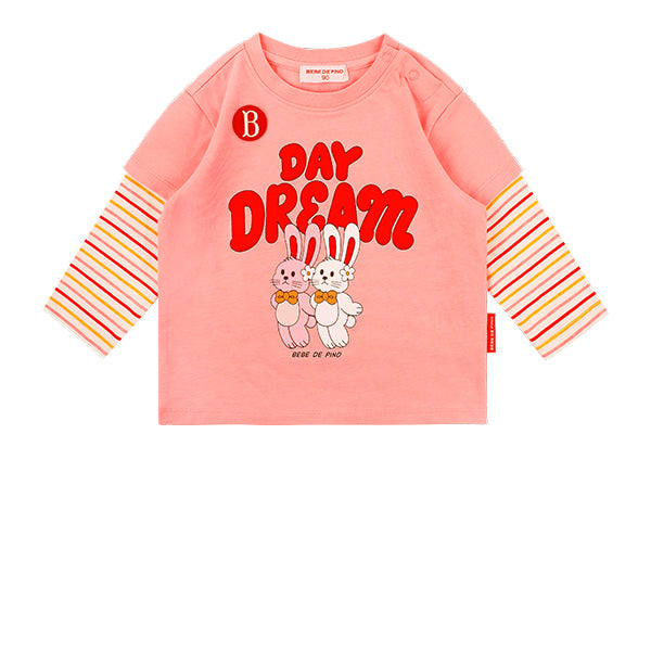 BEBE DE PINO Twin bunny baby layered tee