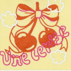 BEBEBEBE 2024 PRE-SUMMER Ribbon cherry towel hooodie