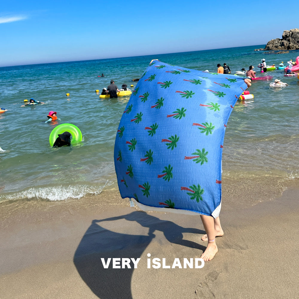 VERYISLAND Palm Tree Gauze Blanket