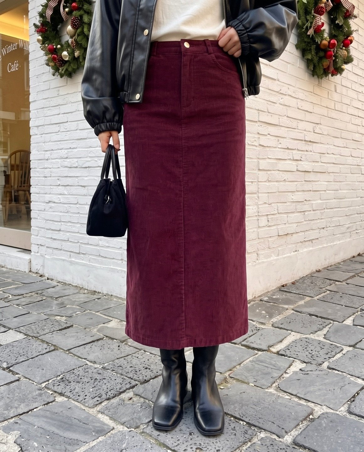 MOMS WEAR HOWLUK Corduroy span skirt
