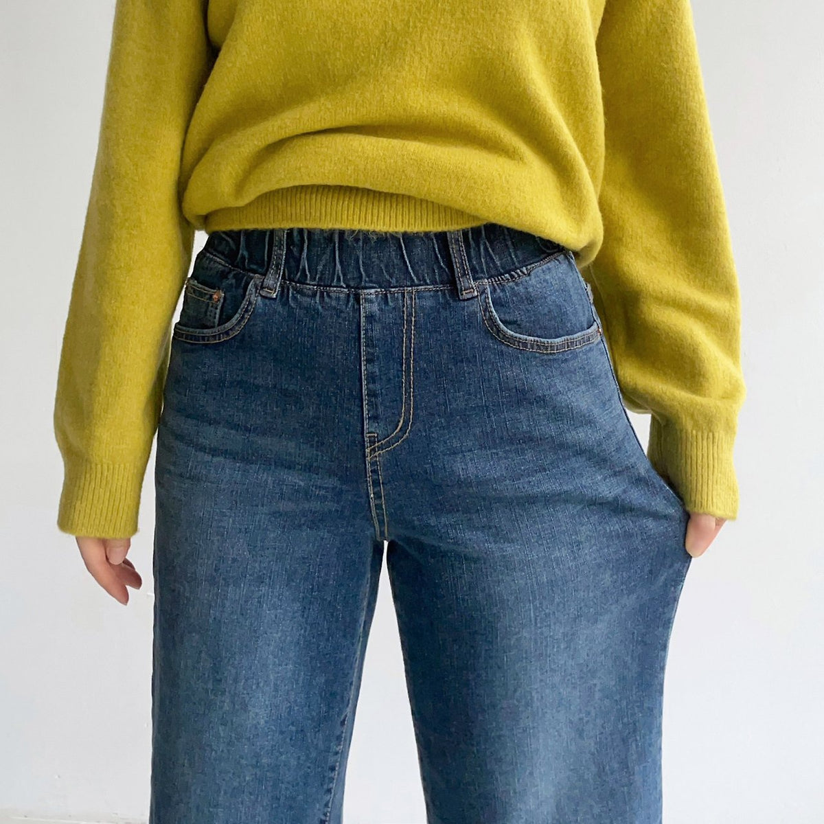 MOMS WEAR HOWLUK All around banding denim pants