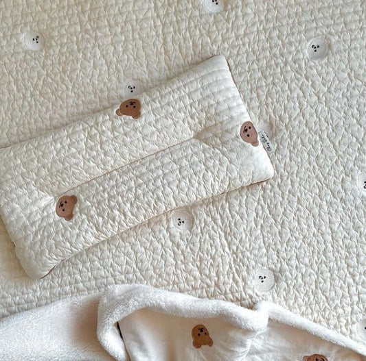 Chezgomi(Bear) 100% Quilted Infant Flat Pillow