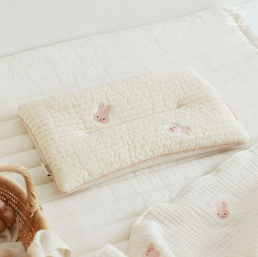Chezbbit(Rabbit) 100% Quilted Infant Flat Pillow