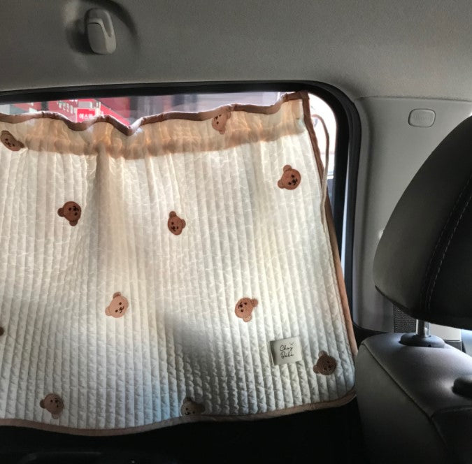 Chezgomi(Bear) 100% Quilted Car Sunshade