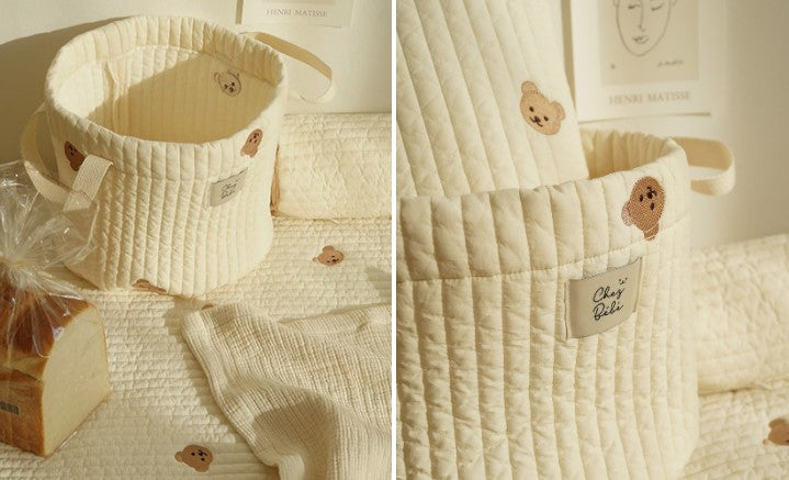 Chezgomi(Bear) 100% Quilted Organizer (Basket)