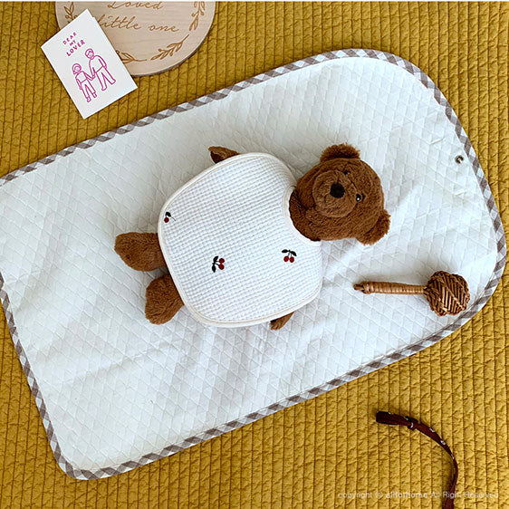 Portable Internal / PVC Waterproofing Diaper Pad - Brown Checkered