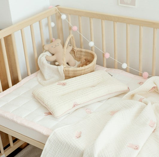 Chezbbit(Rabbit) 100% Quilted Infant Flat Pillow