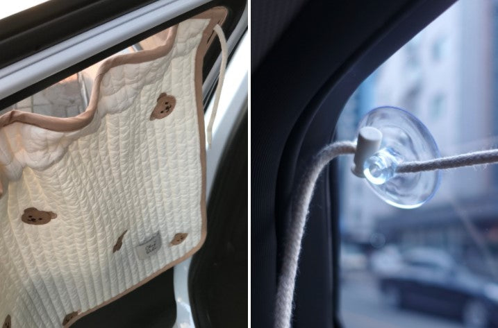 Chezgomi(Bear) 100% Quilted Car Sunshade
