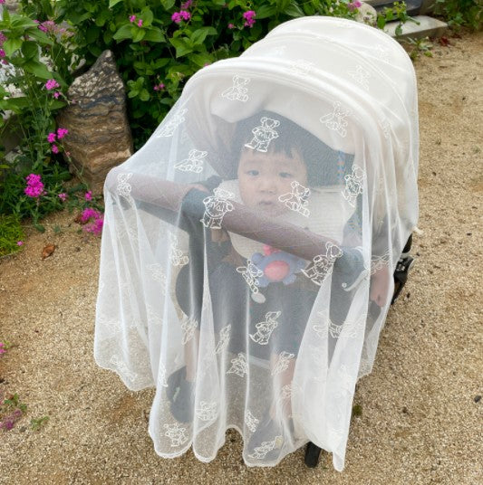 Vintage Bear Lace Stroller Cover